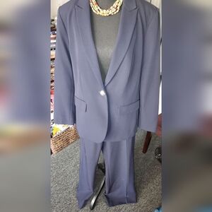 Tommy Hilfiger Womens Navy Blazer Suit
